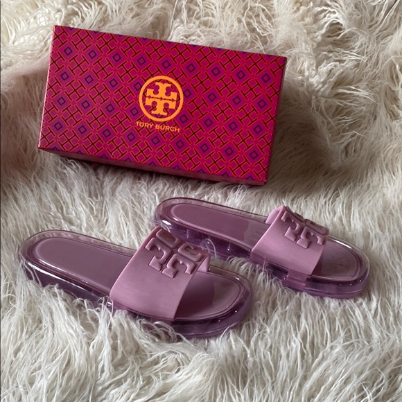 Tory Burch Purple Slide Sandals, NWOB - Picture 1 of 4